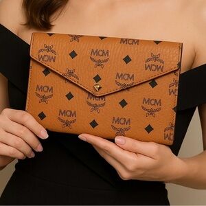 Envelope Clutch from MCM Parfumes Collection Cognac; NIB